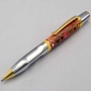 Sierra Grip Ballpoint Twist Pen - Chrome & Up Grade Gold